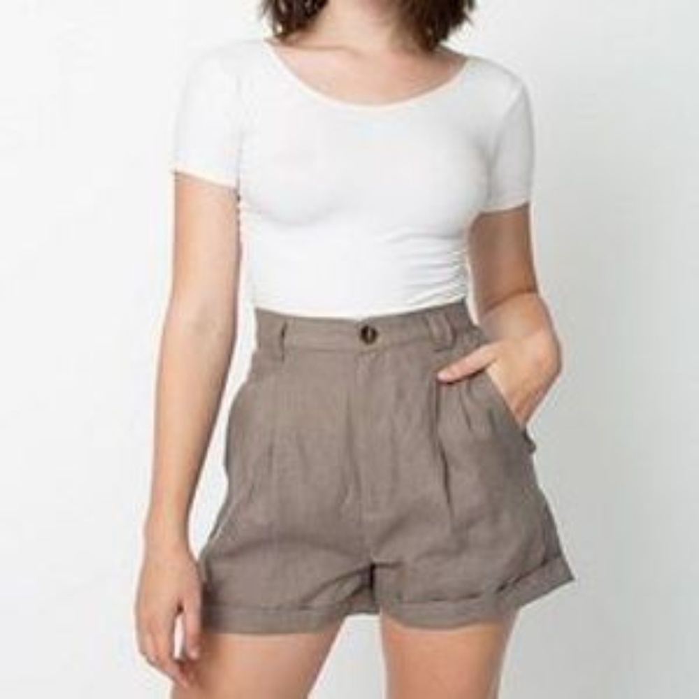 American Apparel Linen Safari Shorts